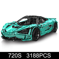 Thumbnail for Building Blocks MOC 13167D RC McLaren 720S Sports Racing Car Bricks Toys Construction Set Toys - 6