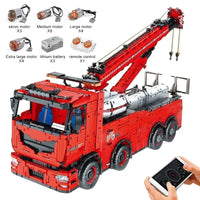 Thumbnail for Building Blocks MOC 19008 Tech RC Heavy Rescue Tow Truck Bricks Toy Construction Set Toys - 3