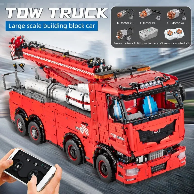 Building Blocks MOC 19008 Tech RC Heavy Rescue Tow Truck Bricks Toy Construction Set Toys - 2