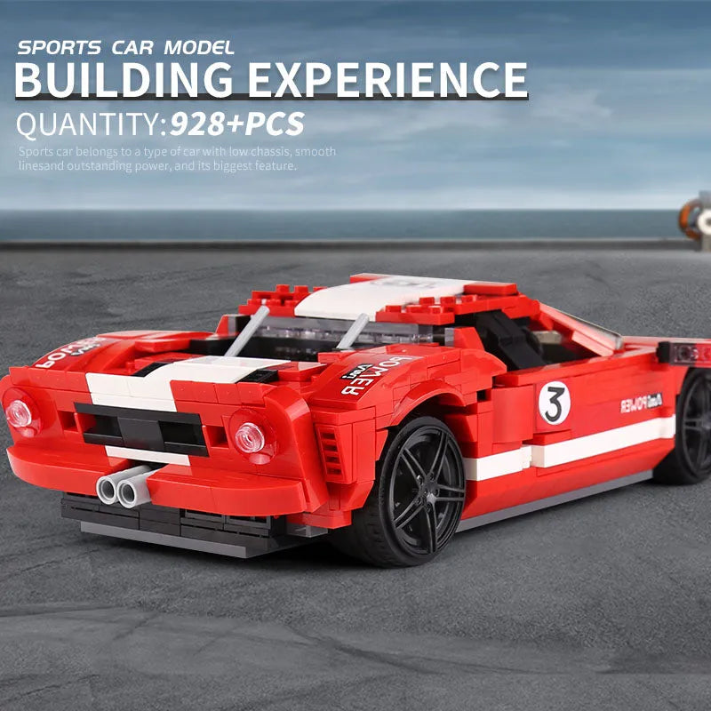 Building Blocks MOC 2005 Ford GT Racing Sports Car Bricks Toys 10001 Construction Set Toys - 3