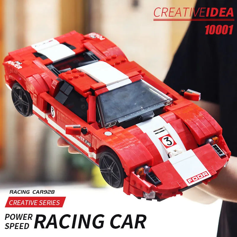 Building Blocks MOC 2005 Ford GT Racing Sports Car Bricks Toys 10001 Construction Set Toys - 7