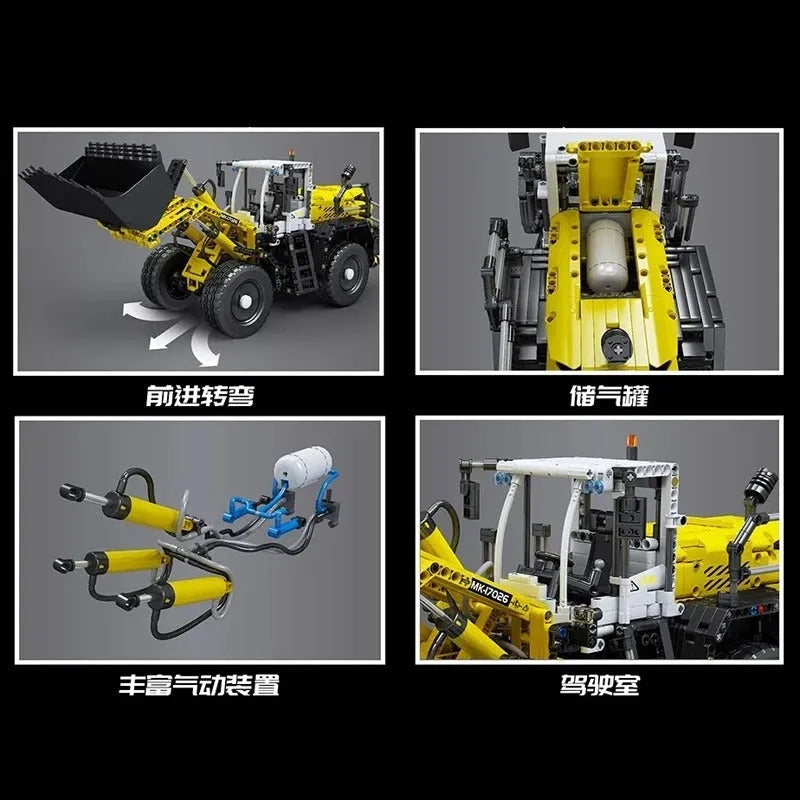 Building Blocks MOC APP Motorized Pneumatic loader Truck Excavator Bricks Toy Construction Set Toys - 7