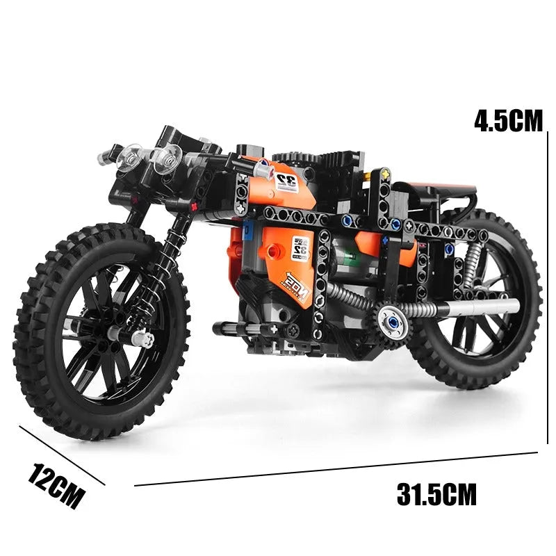 Building Blocks MOC APP Motorized RC Racing Motorcycle Bricks Toys 23005 Construction Set Toys - 2