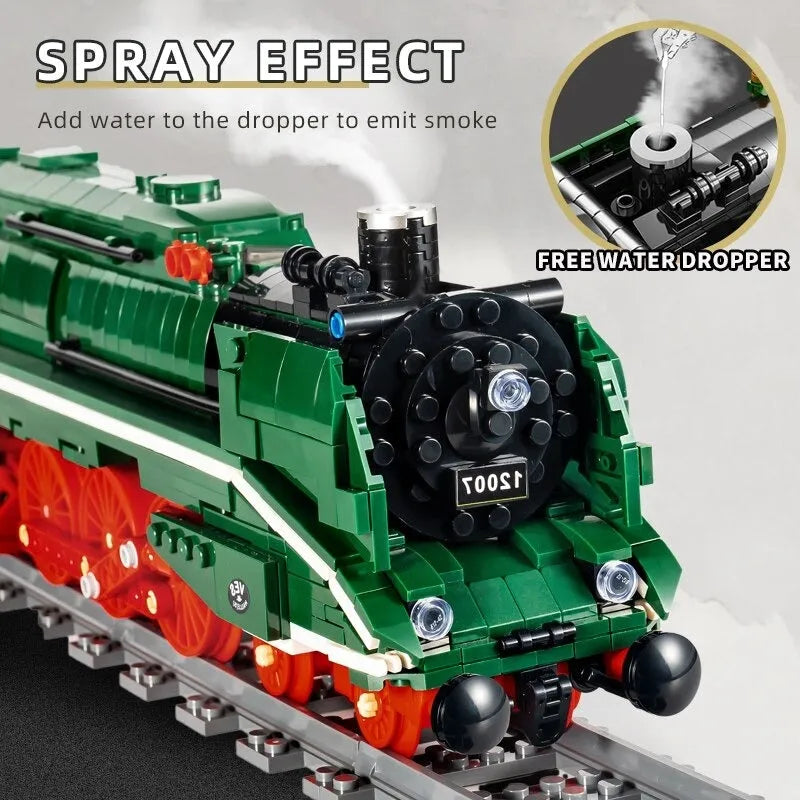 LEGO MOC Train Locomotive Steam, BR-24 – The Unique Brick