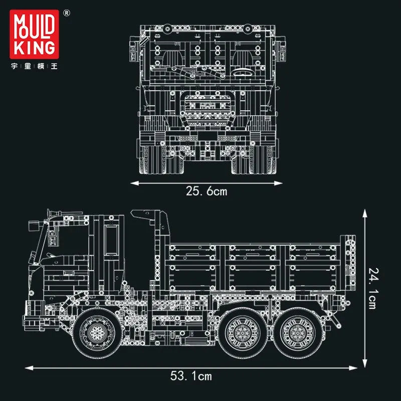 Building Blocks MOC APP RC Tech Three Way Dump Truck Bricks Toys 17012 Construction Set Toys - 11