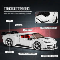 Thumbnail for Building Blocks MOC Bugatti 110 Special Sport Racing Car Bricks Toys 10004 Construction Set Toys - 3