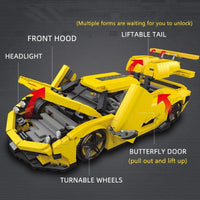 Thumbnail for Building Blocks MOC Classic Sports Racing Car Koenigsegg Regera Bricks Toy Construction Set Toys - 5