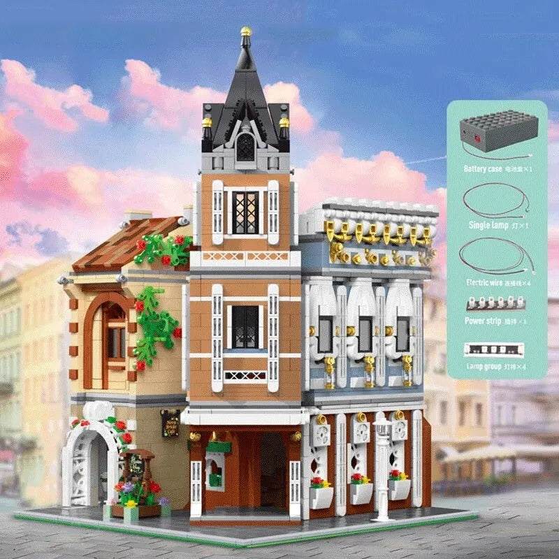 Building Blocks MOC Creator Expert Afternoon Tea Restaurant Bricks Toy Construction Set Toys - 2