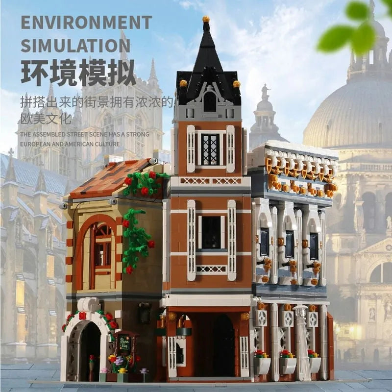 Building Blocks MOC Creator Expert Afternoon Tea Restaurant Bricks Toy Construction Set Toys - 9