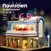 Thumbnail for Building Blocks MOC Creator Expert California Downtown Diners Bricks Toy Construction Set Toys - 2