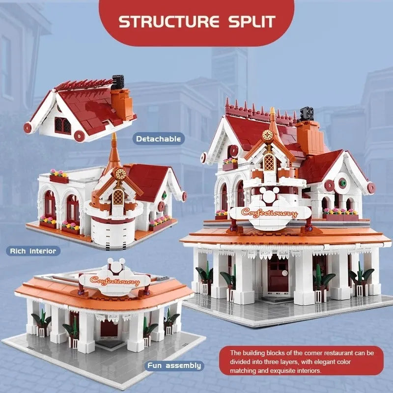 Building Blocks MOC Creator Expert Paradise Corner Restaurant Bricks Toy 11003 - 3