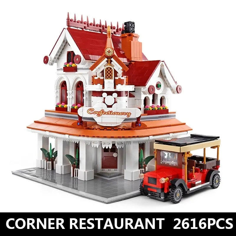 Building Blocks MOC Creator Expert Paradise Corner Restaurant Bricks Toy 11003 - 1
