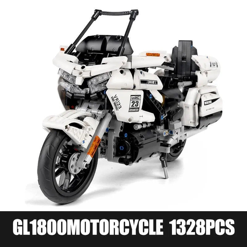 Building Blocks MOC Gold Wing GL1800 Classic Motorcycle Bricks Toys 23001 Construction Set Toys - 2