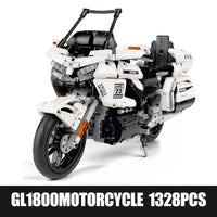 Thumbnail for Building Blocks MOC Gold Wing GL1800 Classic Motorcycle Bricks Toys 23001 Construction Set Toys - 2