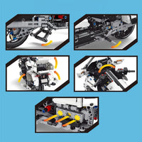 Thumbnail for Building Blocks MOC Gold Wing GL1800 Classic Motorcycle Bricks Toys 23001 Construction Set Toys - 6