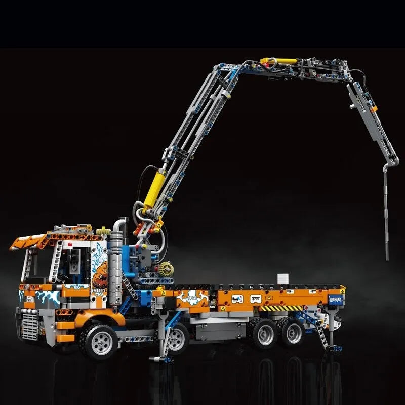 Building Blocks MOC Heavy - Duty Pneumatic Concrete Pump Truck Bricks Toy - 4