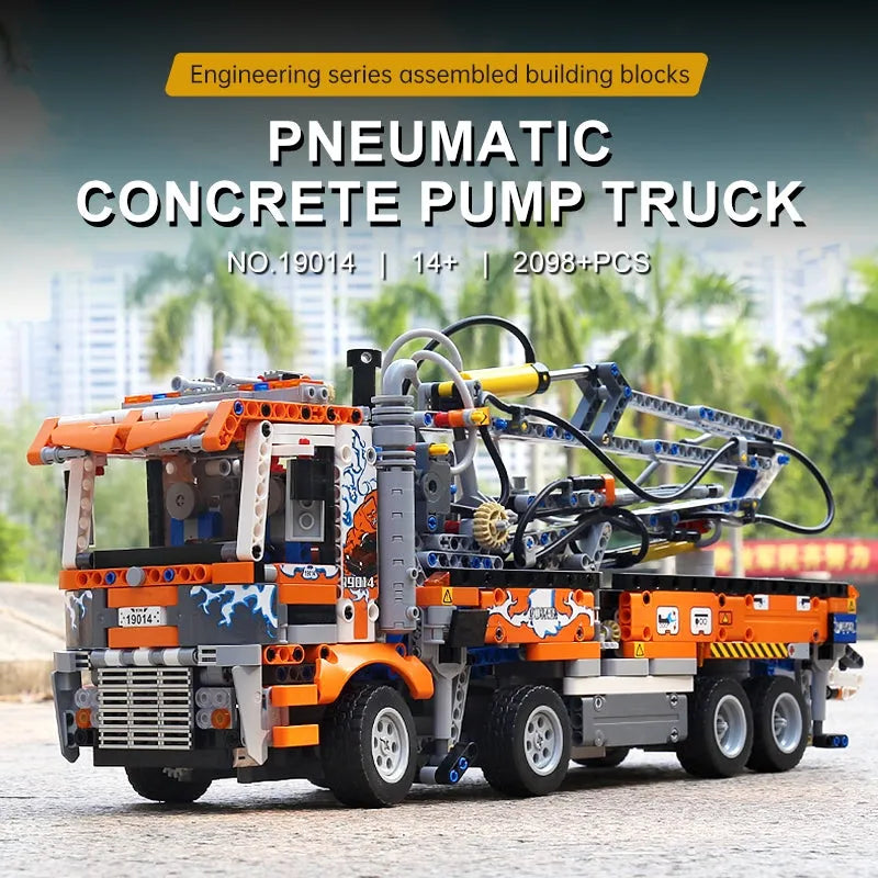 Building Blocks MOC Heavy - Duty Pneumatic Concrete Pump Truck Bricks Toy - 9