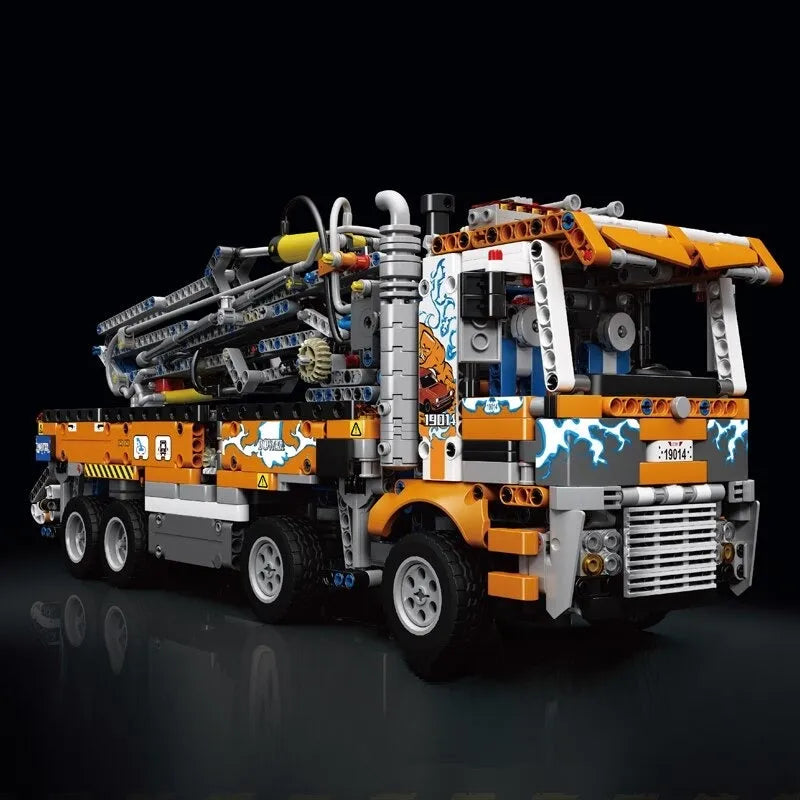 Building Blocks MOC Heavy - Duty Pneumatic Concrete Pump Truck Bricks Toy - 3