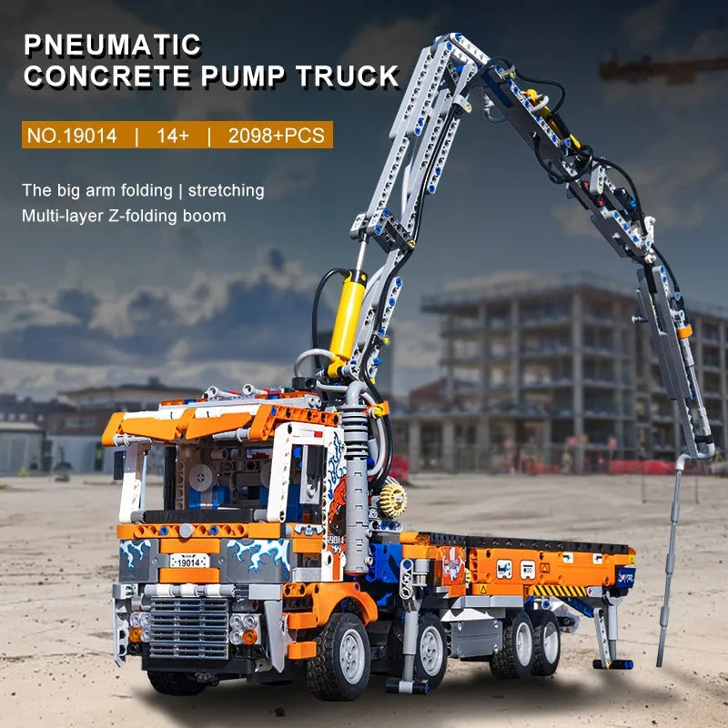 Building Blocks MOC Heavy - Duty Pneumatic Concrete Pump Truck Bricks Toy - 7