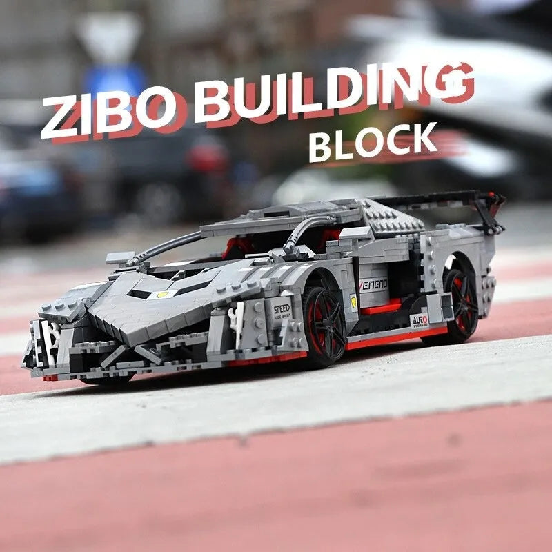 Building Blocks MOC Lambo Veneno Super Racing Sports Car Bricks Toys 13110 Construction Set Toys - 5