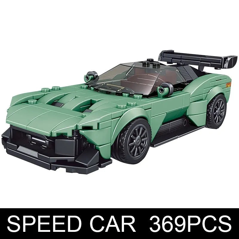 Building Blocks MOC Mini Aston Martin Vulcan Sports Racing Car Bricks Toy 27009 Construction Set Toys - 3