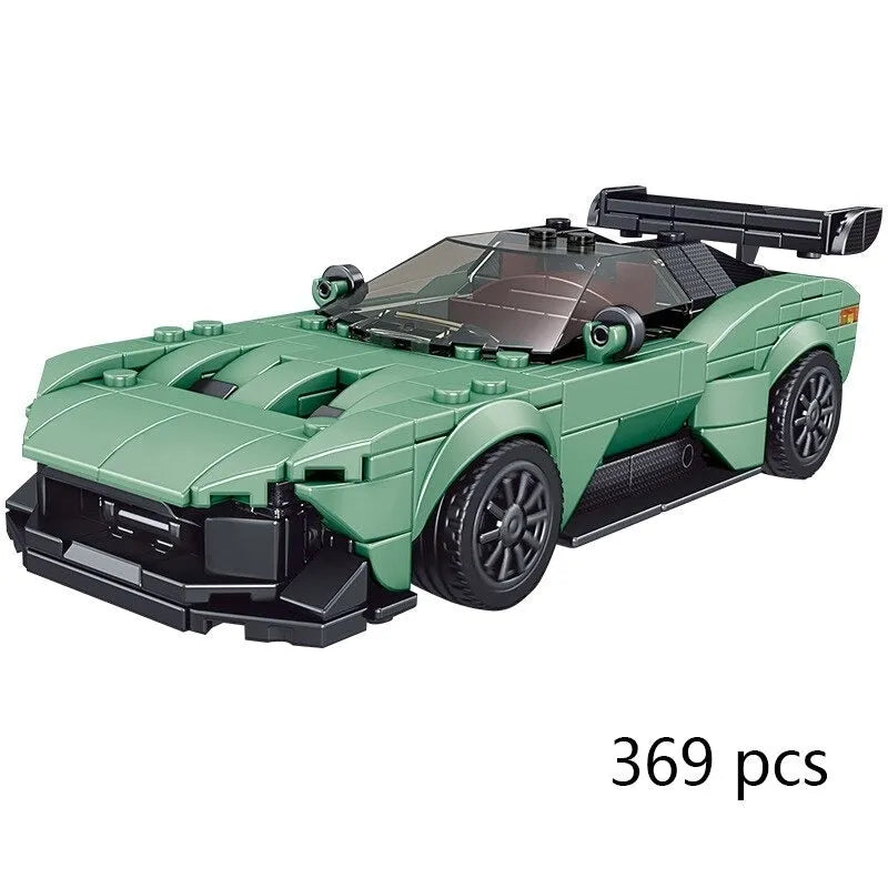 Building Blocks MOC Mini Aston Martin Vulcan Sports Racing Car Bricks Toy 27009 Construction Set Toys - 1