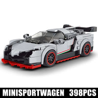 Thumbnail for Building Blocks MOC Mini Lambo Veneno Racing Sports Car Bricks Toy 27007 - 4