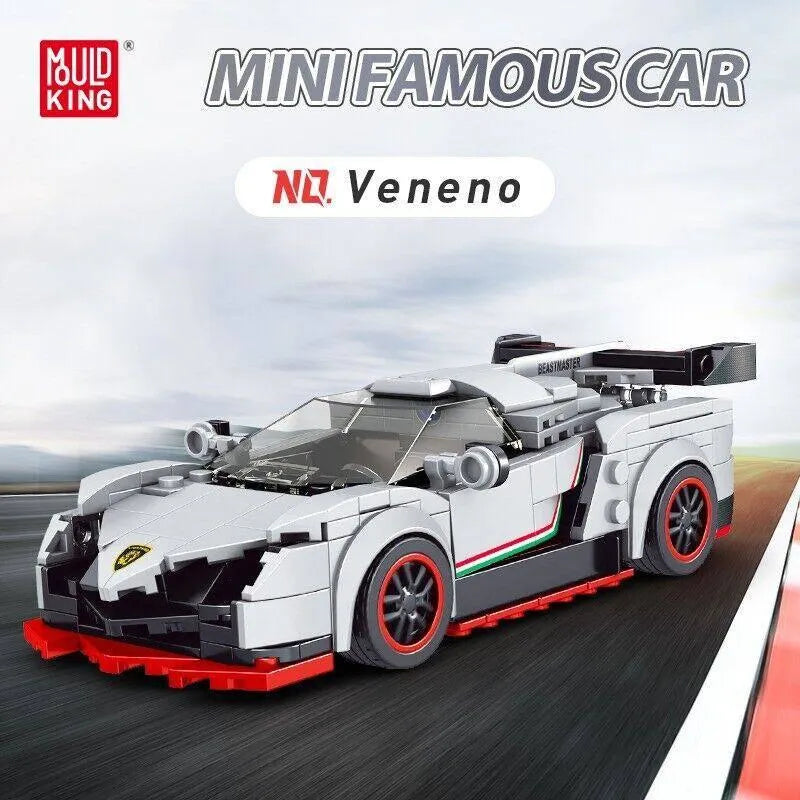 Building Blocks MOC Mini Lambo Veneno Racing Sports Car Bricks Toy 27007 - 2