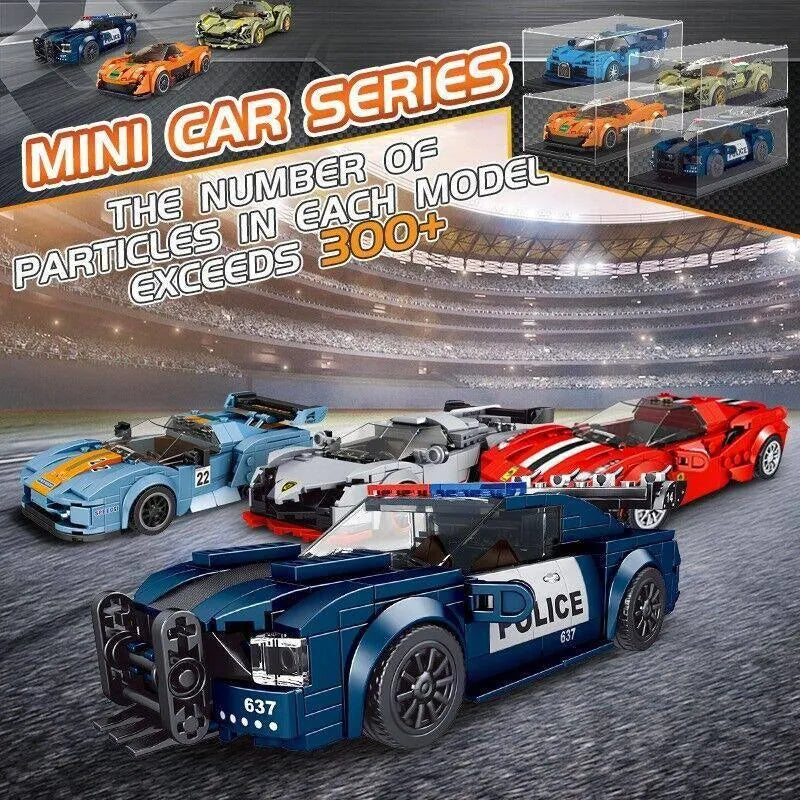 Building Blocks MOC Mini Lambo Veneno Racing Sports Car Bricks Toy 27007 - 3