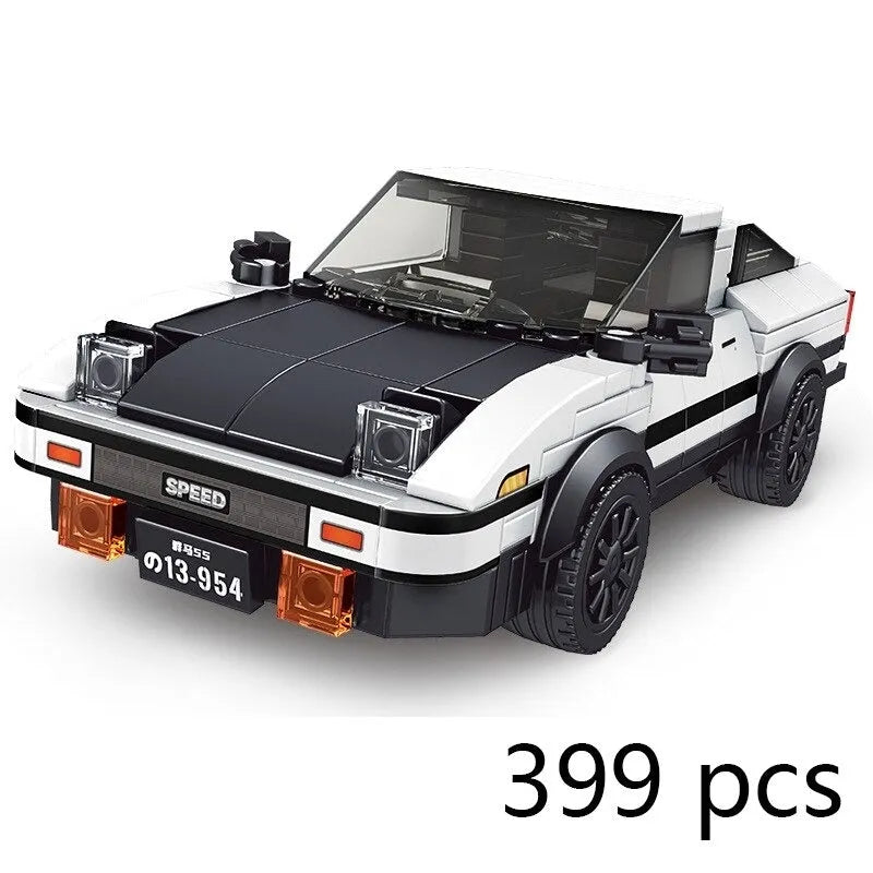 Building Blocks MOC Mini Supercar Toyota AE86 Racing Car Bricks Toys 27013 Construction Set Toys - 1