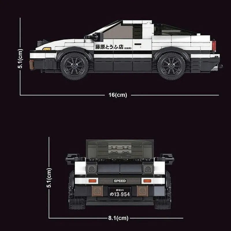 Building Blocks MOC Mini Supercar Toyota AE86 Racing Car Bricks Toys 27013 Construction Set Toys - 6