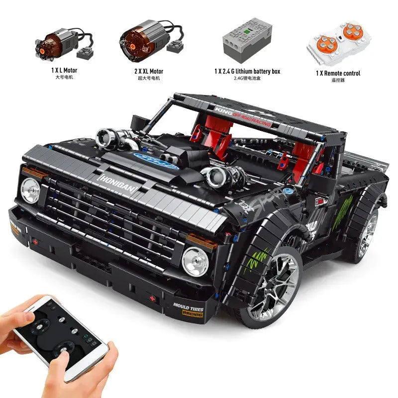 Building Blocks MOC RC F-150 Hoonitruck Off-Road Pickup Truck Bricks Toy 13082 Construction Set Toys - 1