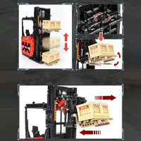 Thumbnail for Building Blocks MOC RC Motorized APP Reach Shelf Forklift Truck Bricks Toys - 4