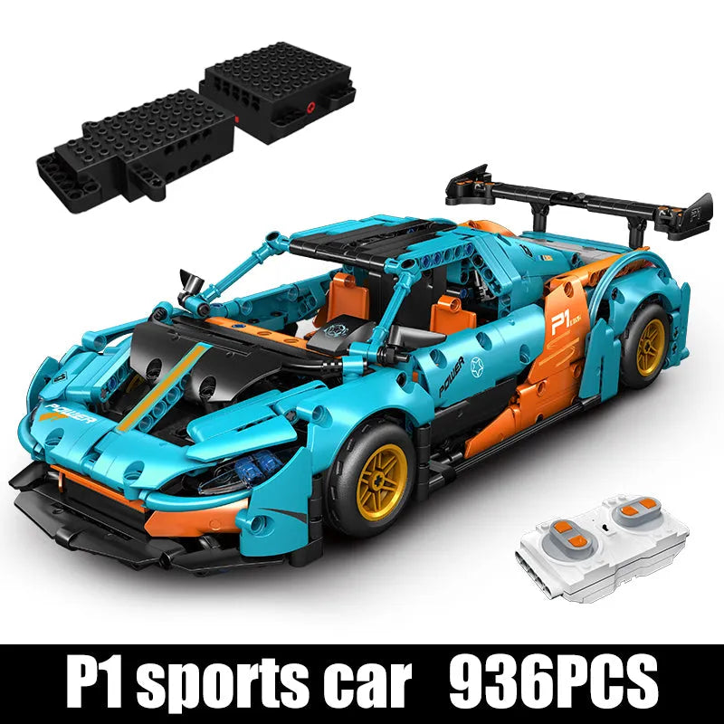 Building Blocks MOC RC Motorized McLaren P1 Hyper Sports Car Bricks Toy 13174 Construction Set Toys - 1