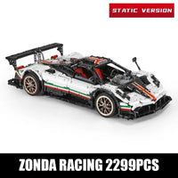 Thumbnail for Building Blocks MOC Supercar Pagani Zonda R Racing Car Bricks Toy 13060 Construction Set Toys - 2