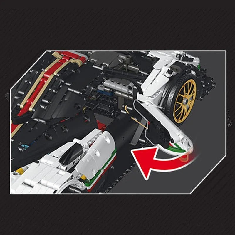 Building Blocks MOC Supercar Pagani Zonda R Racing Car Bricks Toy 13060 Construction Set Toys - 9