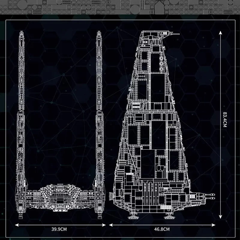 Building Blocks MOC UCS Star Wars Command Upsilon Shuttle Bricks Toys Construction Set Toys - 9