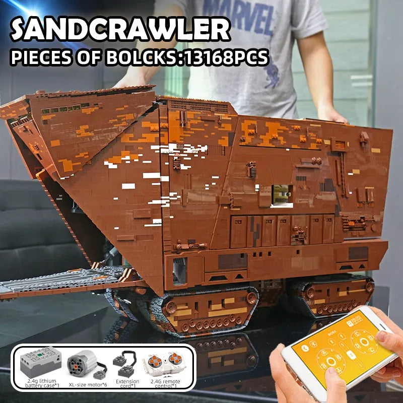 Mould King 21009 Sandcrawler Star Wars Building Block Remote Control UCS 