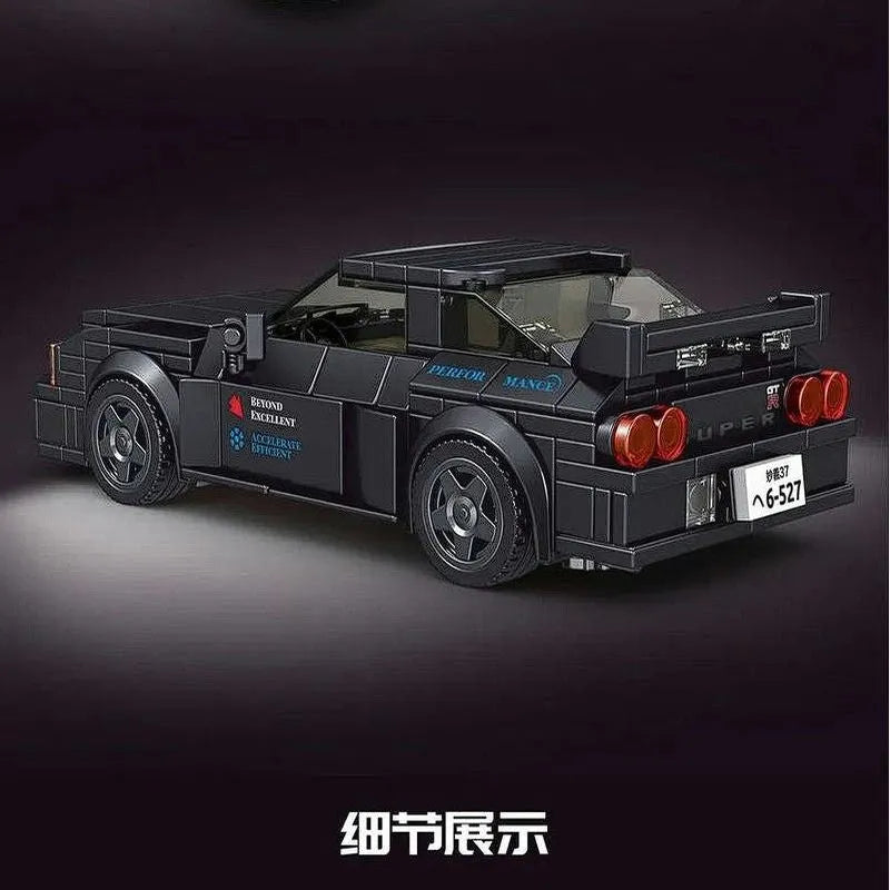 Building Blocks Supercar Mini Nissan GTR32 Racing Sports Car Bricks Toy 27014 Construction Set Toys - 4