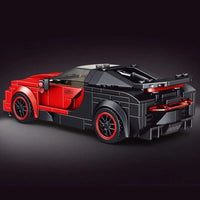 Thumbnail for Building Blocks Tech MOC 27027 Mini Red Racing Sports Car Bricks Toy Construction Set Toys - 6