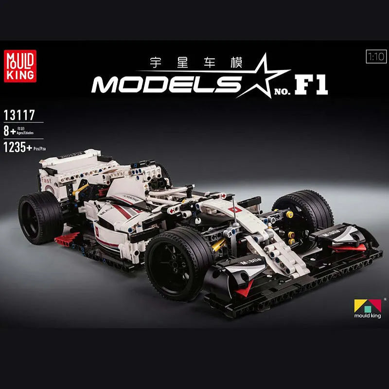 Building Blocks Tech MOC Alternate F1 Super Racing Car Bricks Toy 13117 Construction Set Toys - 2