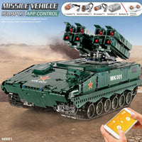 Thumbnail for Building Blocks Tech MOC Military RC APP HJ10 Anti Tank Missile Bricks Toys Construction Set Toys - 6