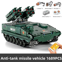 Thumbnail for Building Blocks Tech MOC Military RC APP HJ10 Anti Tank Missile Bricks Toys Construction Set Toys - 11