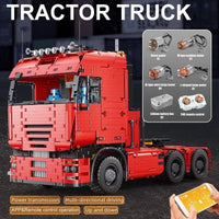 Thumbnail for Building Blocks Tech MOC RC APP Pneumatic Tractor Truck Bricks Toy 19005 Construction Set Toys - 17