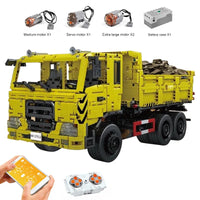 Thumbnail for Building Blocks Tech MOC RC APP Three Way Dump Truck Bricks Toys 17012 Construction Set Toys - 1