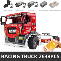 Thumbnail for Building Blocks Tech MOC RC Motorized Heavy Racing Truck Bricks Toy 13152 Construction Set Toys - 1