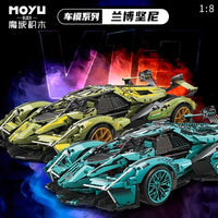 Thumbnail for Building Blocks MOC 88301B Roaring Speed Racing Sports Car Bricks Toy Construction Set Toys - 3