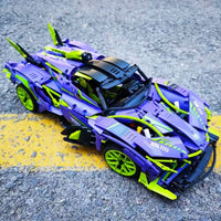 Thumbnail for Building Blocks MOC Concept EVO Racing Supercar Bricks Toys 88007 Construction Set Toys - 6