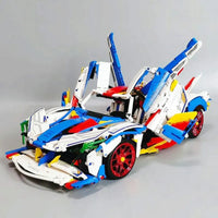 Thumbnail for Building Blocks MOC RC Motorized Apollo EVO Concept Roadster Bricks Toy Construction Set Toys - 9