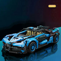 Thumbnail for Building Blocks Tech Building Block MOC Bugatti Bolide Sports Car Bricks Toy Construction Set Toys - 13